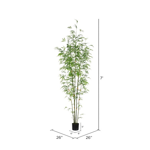 Vickerman Artificial Potted Mini Bamboo Tree