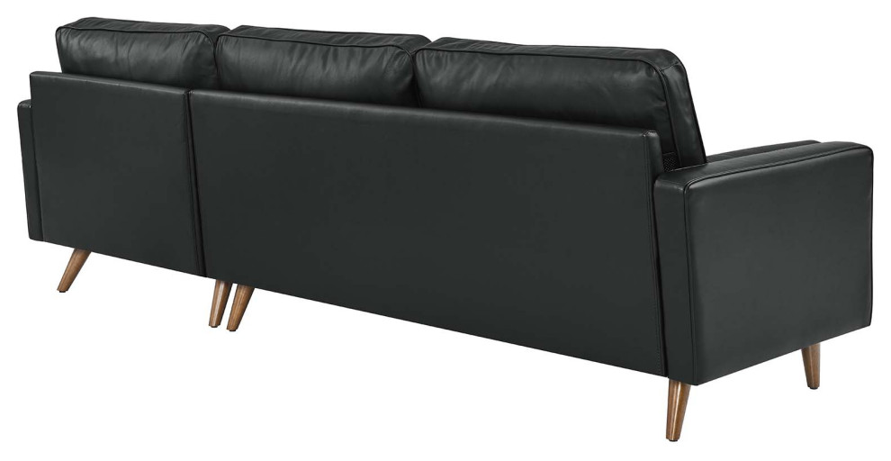 Valour 98 quotLeather Sectional Sofa   Midcentury   Sectional Sofas   by Modway  Houzz