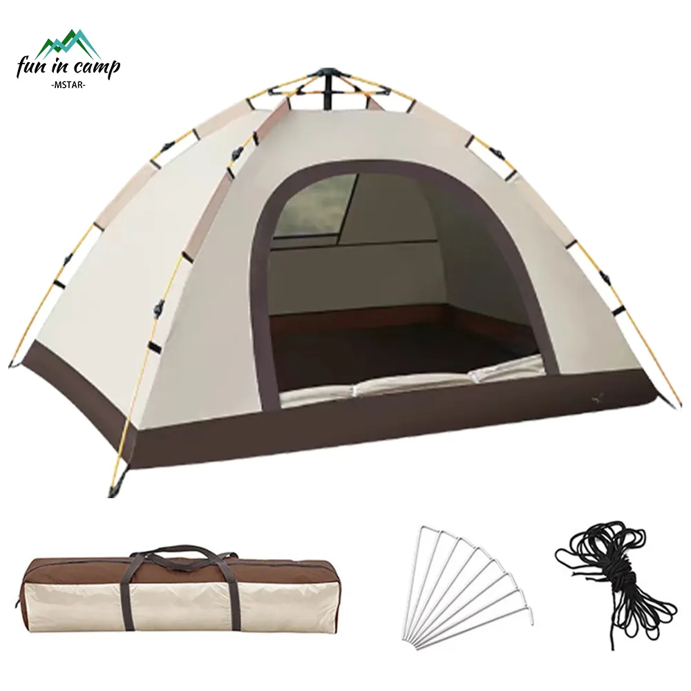 Hot Selling Outdoor Hiking Family 3 4 Person Tent Waterproof And Windproof Camping Mountain Quick Portable