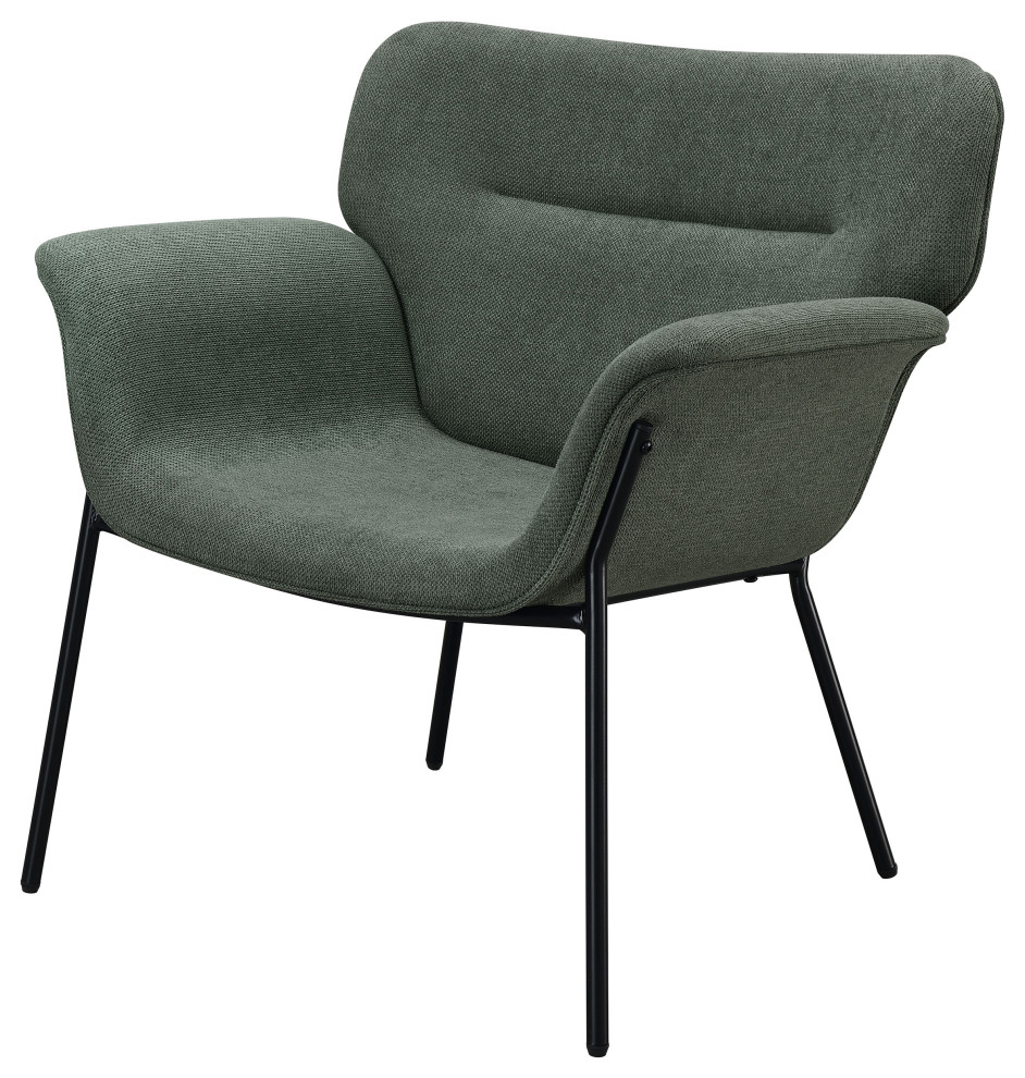 Davina Upholstered Flared Arms Accent Chair Ivy   Modern   Armchairs And Accent Chairs   by Modon  Houzz