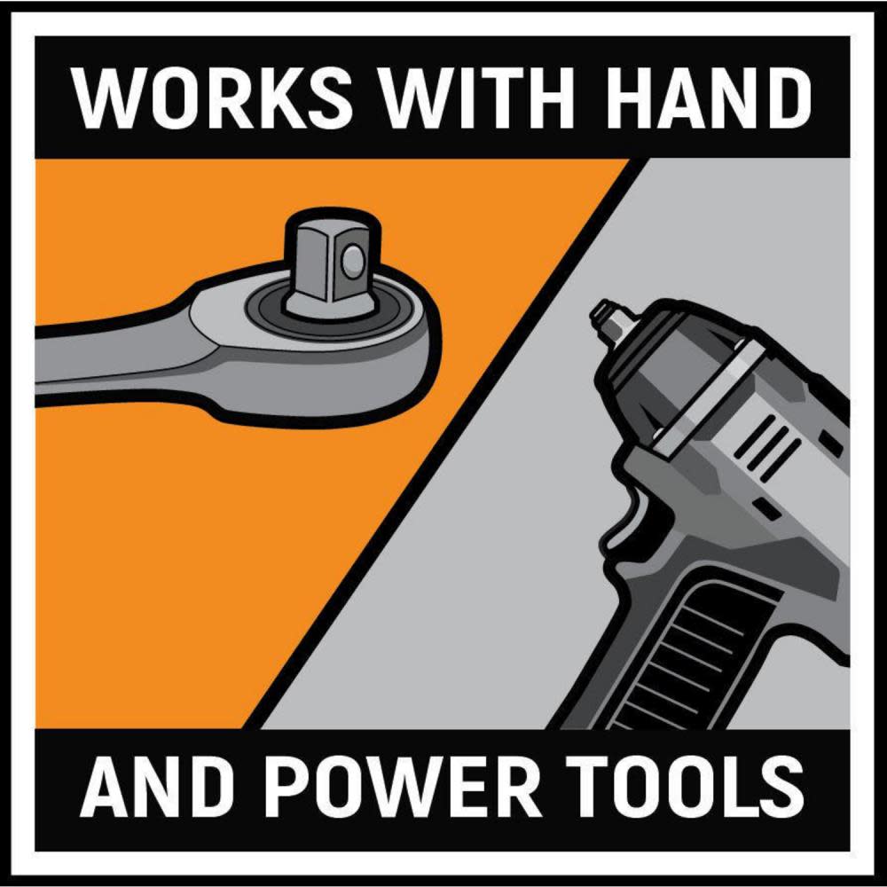 7 Piece 1/4 and 3/8 Drive SAE Bolt Biter™ Impact Extraction Socket Set ;