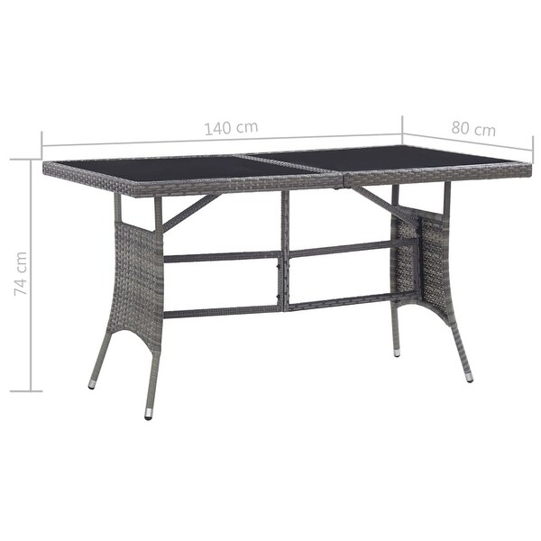 vidaXL Patio Table Gray 55.1