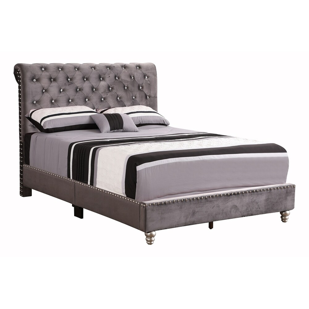 Maxx Tufted Upholstered Full Panel Bed