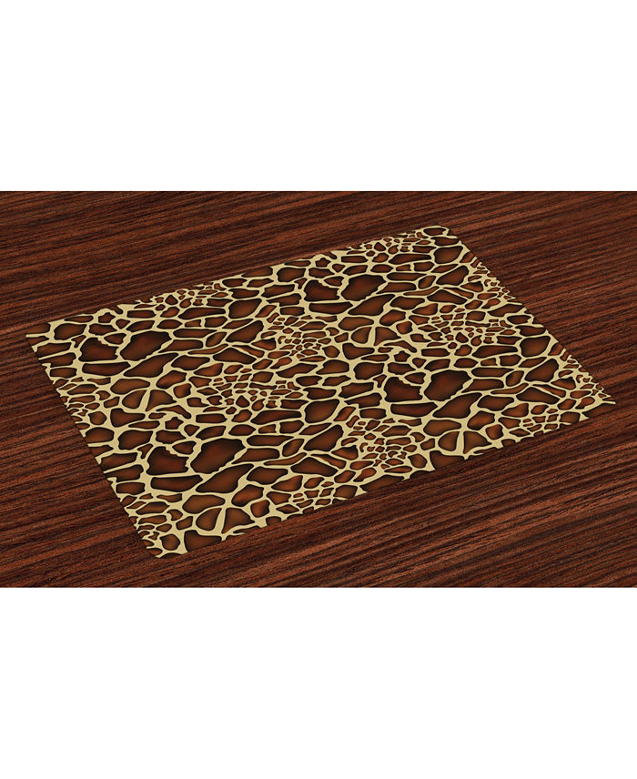 Ambesonne Zambia Place Mats Set of 4