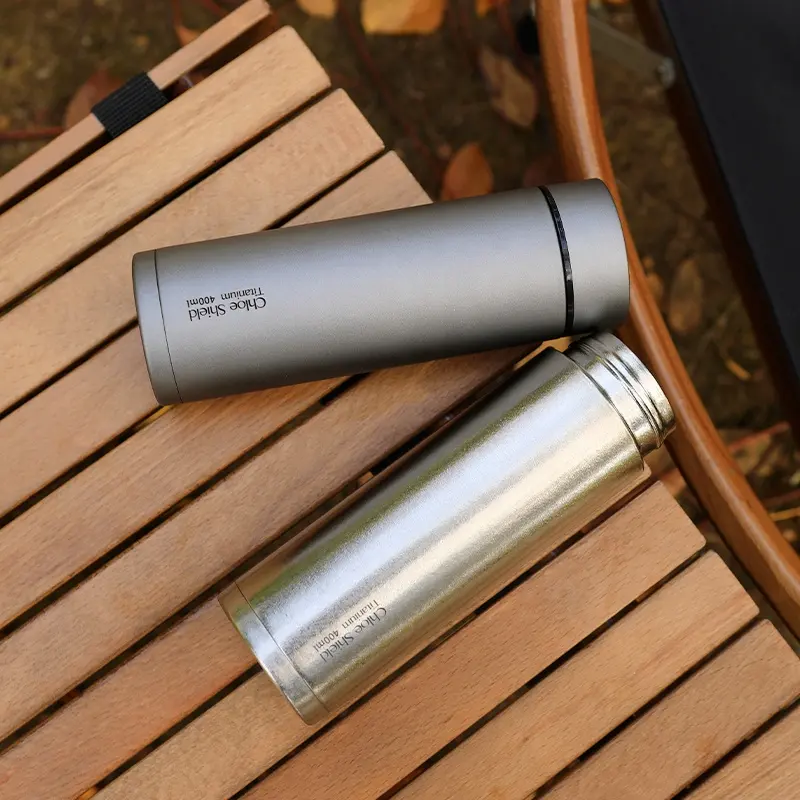 Titanium Vacuum Thermos Bottle Thermal Water Bottle Good Insulation Properties Insulation Cup Vacuum Flask Mug with Tea Infuser