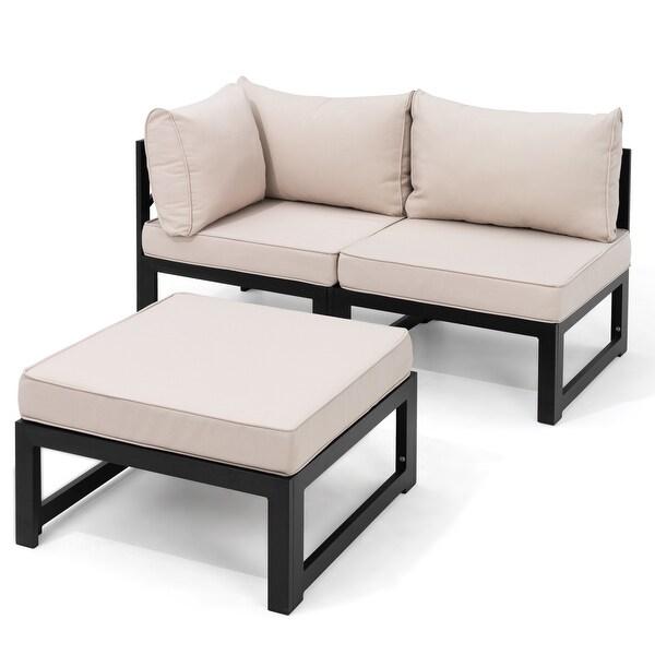 Pellebant Outdoor Patio Sofa Daybed Sectional Seating with Cushions