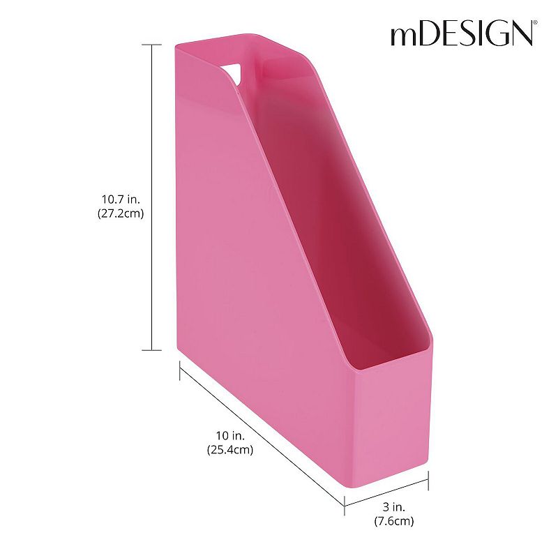 mDesign Plastic File Folder Bin， Office Desktop Organizer， 2 Pack