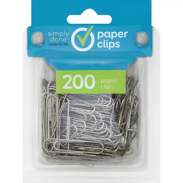 Simply Done 200 Count Standard Paperclips