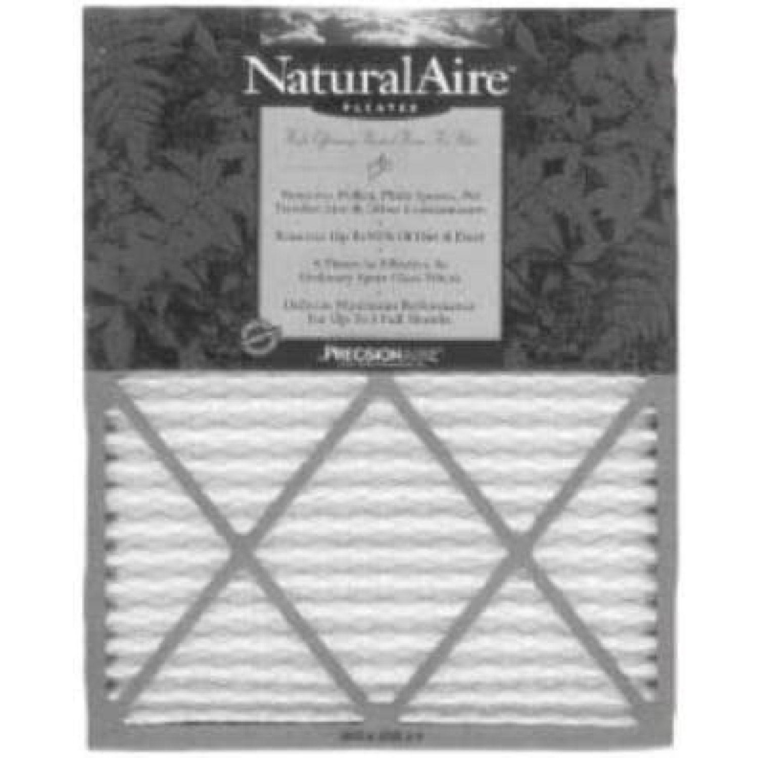 16x25x1， Naturalaire Standard Air Filter Merv 8， 84858.011625， Pack12， NaturalAire standard pleated air filter By brand Woamkyn