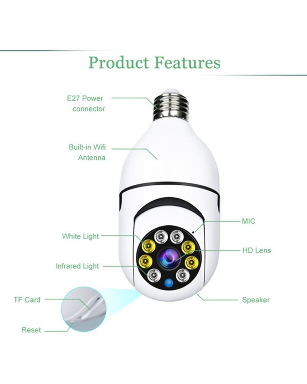 🔥SUMMER HOT SALE - 49% OFF🔥Wireless Wifi Light Bulb Camera Security Camera