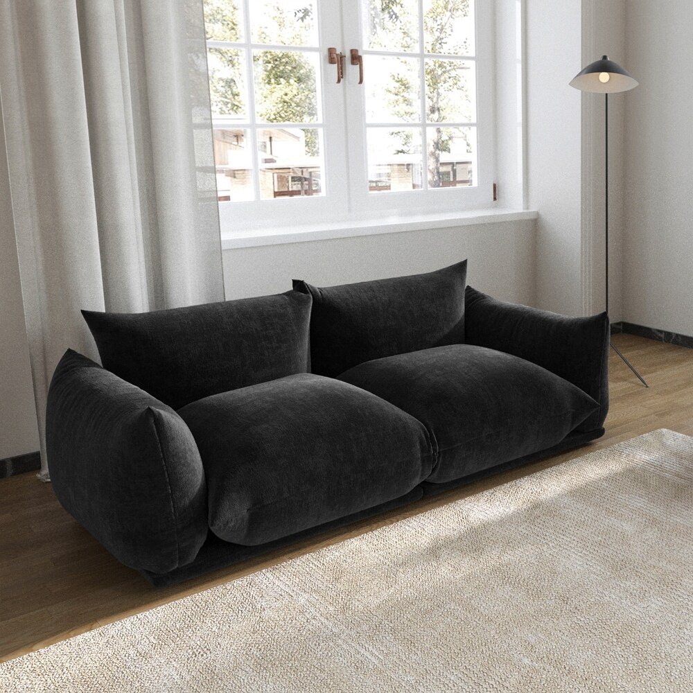 Sectional Sofa Chenille Velvet Sofa Couch Loveseat.