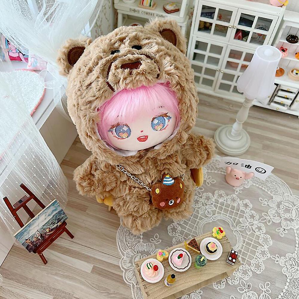 20cm Plush Doll Clothes Animal Pattern Onesie Dress Up