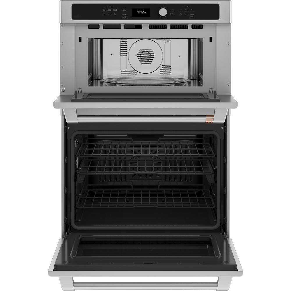 Cafe 30 in. Double Electric Wall Oven With Convection and Advantium in Stainless Steel CTC912P2NS1