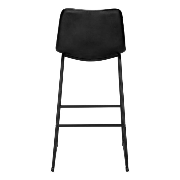 Office Chair， Bar Height， Standing， Computer Desk， Work， Black Leather Look， Black Metal， Contemporary， Modern