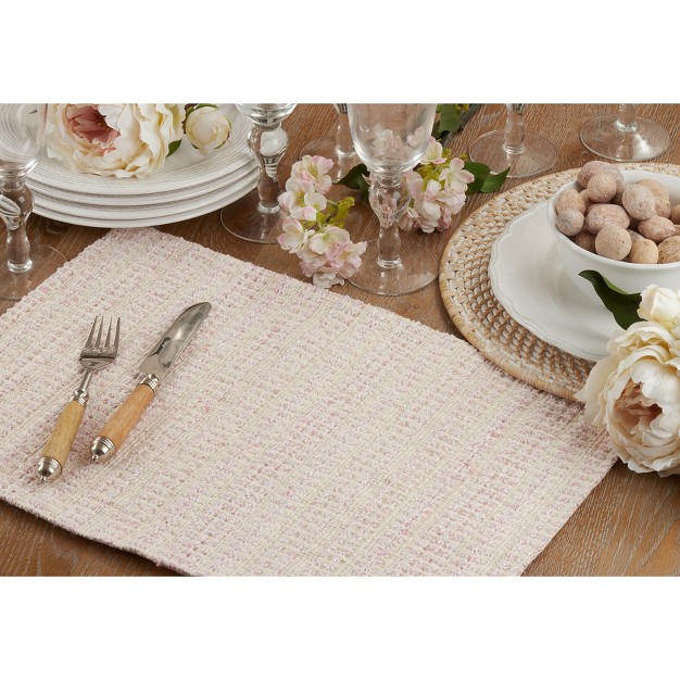 Saro Lifestyle Line Design Woven Placemats set Of 4