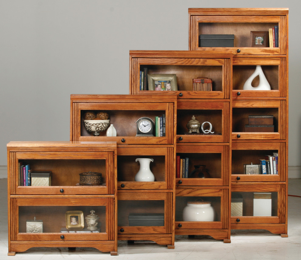 Oak Ridge 2 Door 32 quotWide Lawyer Bookcase   Contemporary   Bookcases   by Eagle Furniture  Houzz