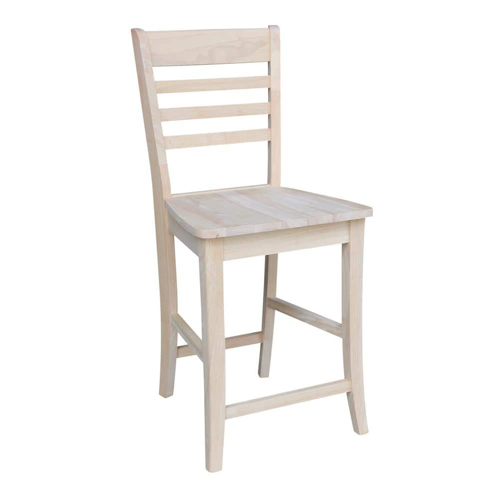 International Concepts Roma 24 in. Unfinished Wood Bar Stool S-3102