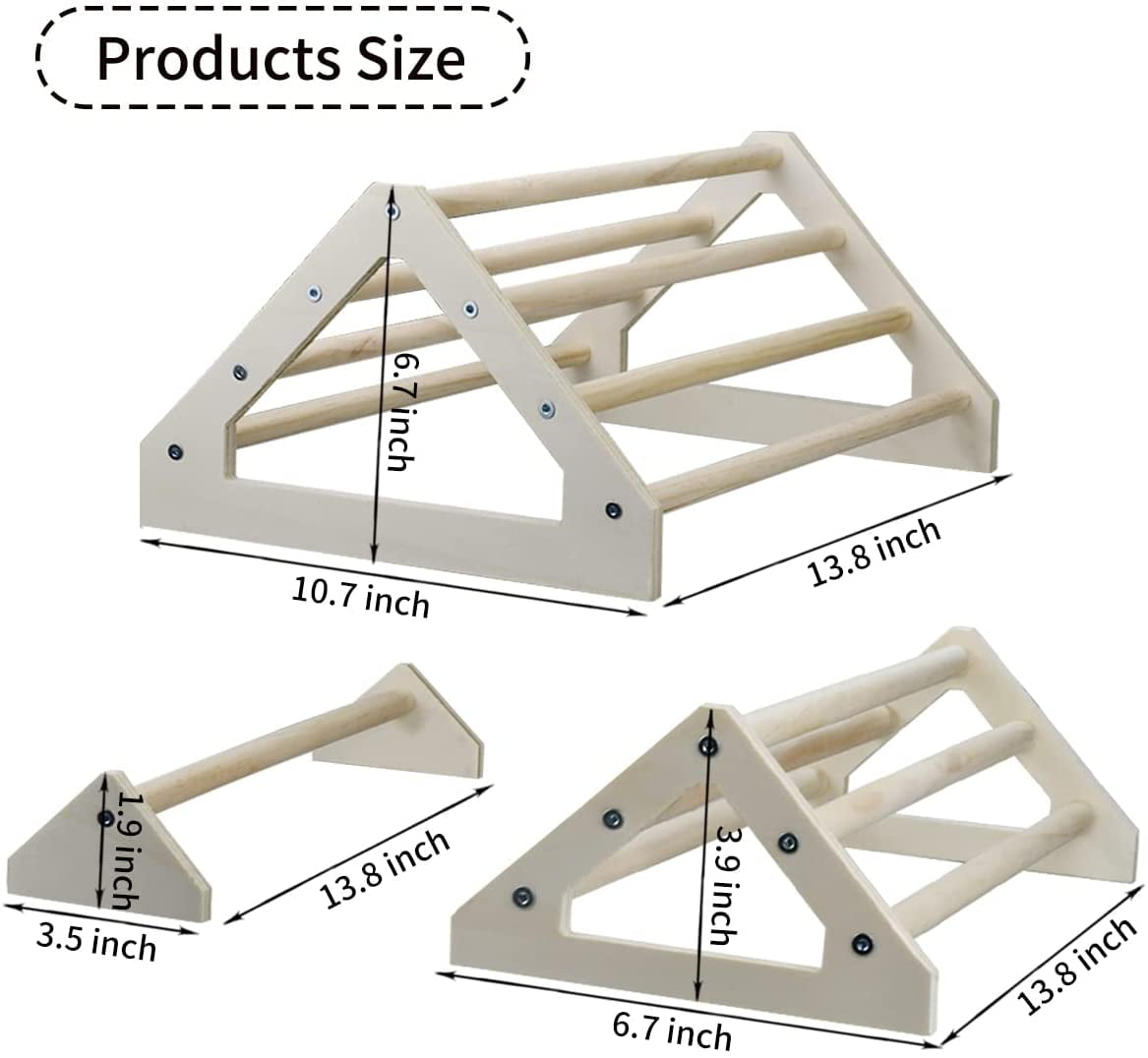 Vehomy 3 Pack Chicken Perch Chicken Toys Chicken Wooden Roosting Bar Chick Jungle Gym Perch Stand for Chicken Brooder， Coop Baby Chicks， Hens