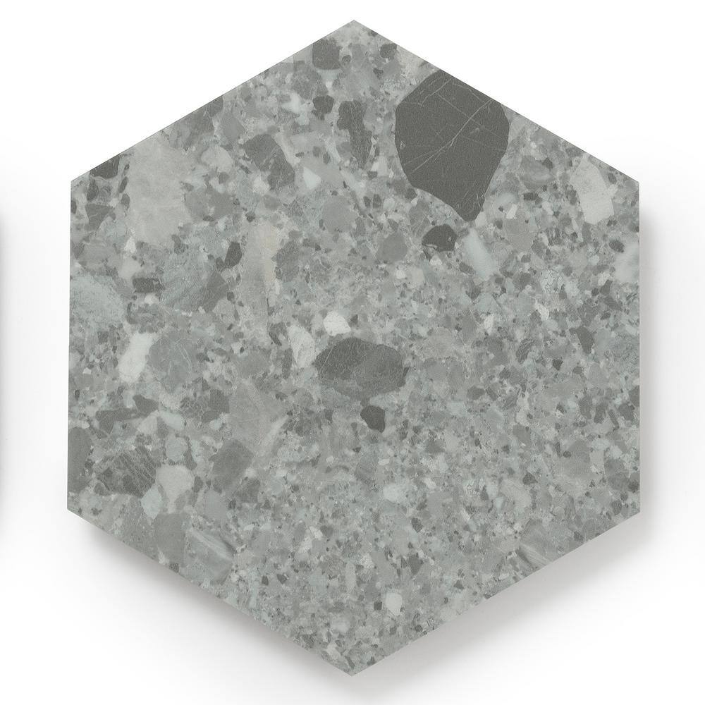 Lucida Surfaces MosaiCore Gray Quartz 28 MIL x 12 in. W x 10 in. L Glue Down Waterproof Vinyl Tile Flooring (12.3 sqftcase) SC-4152