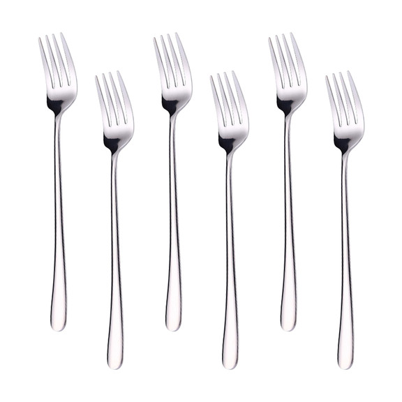 Muka 6 pcs Stainless Steel Fork Mirror Polished Di...