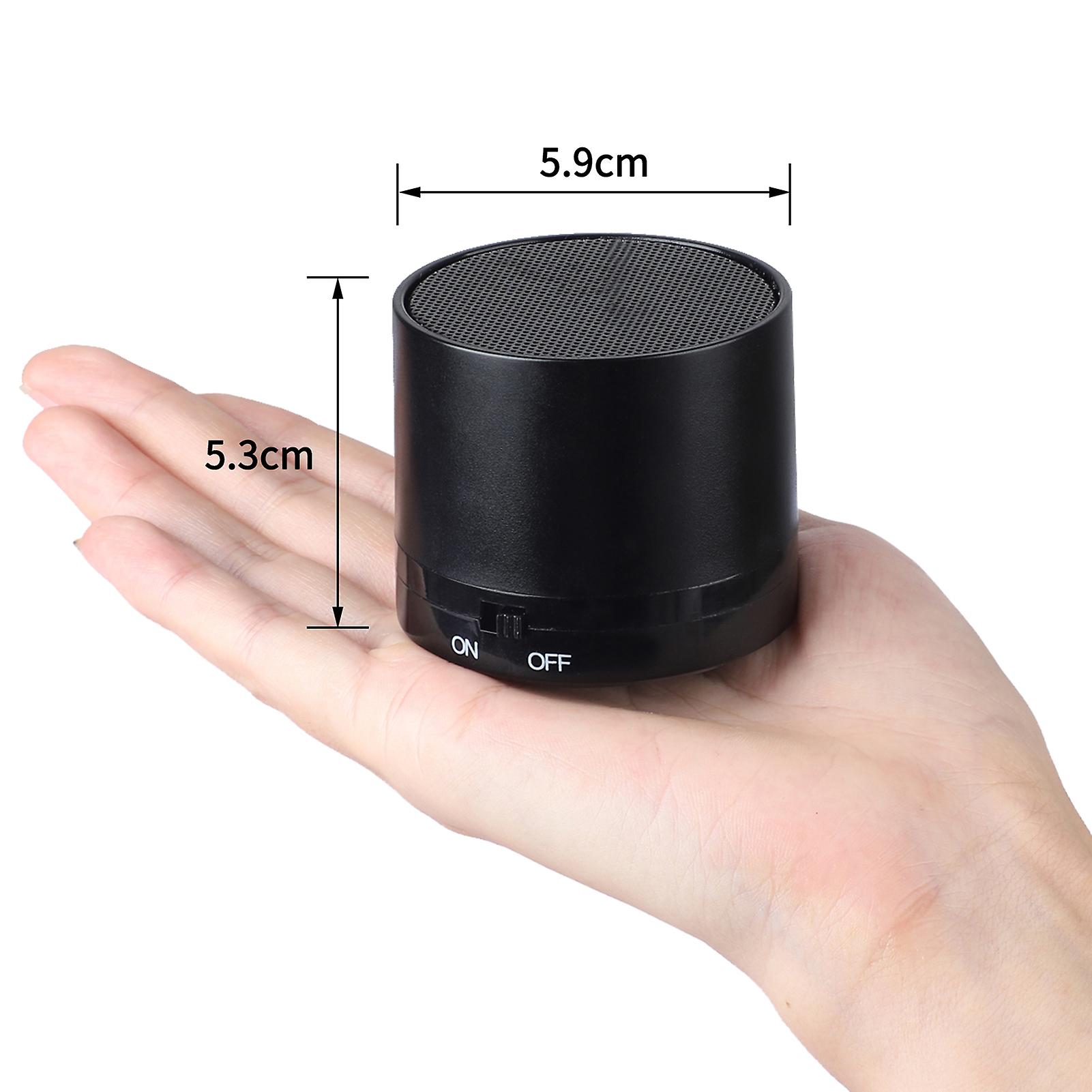 Black Mobilephone Computer Mini Compact Portable Audio， Wireless Bt Small Speaker For Home， Outdoors