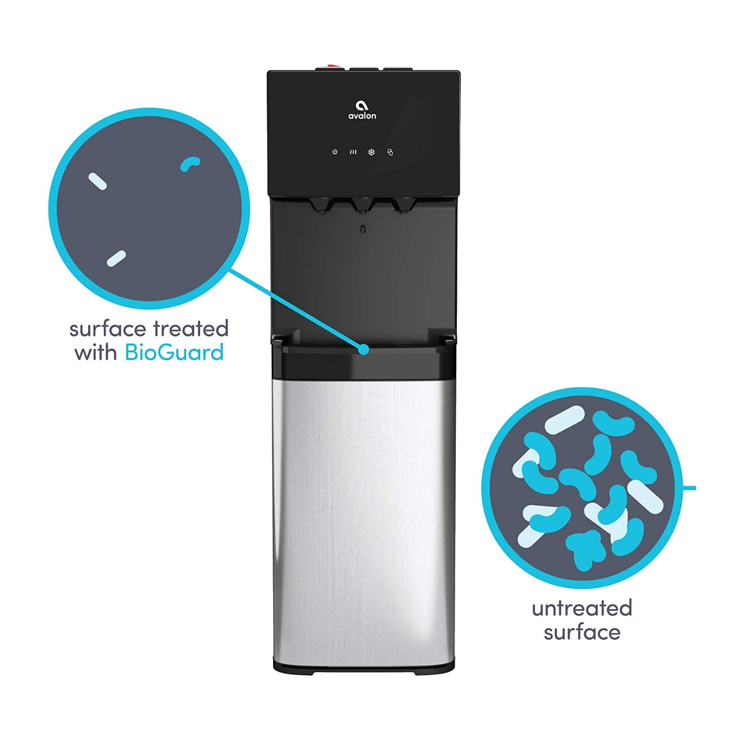 Avalon Bottom Loading Water Cooler Water Dispenser With BioGuard, 3 Temperature Settings