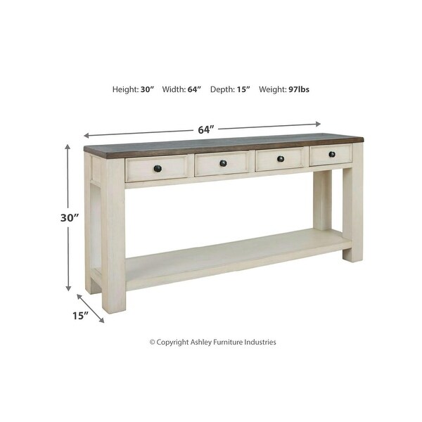 Signature Design by Ashley Bolanburg Farmhouse Sofa Table