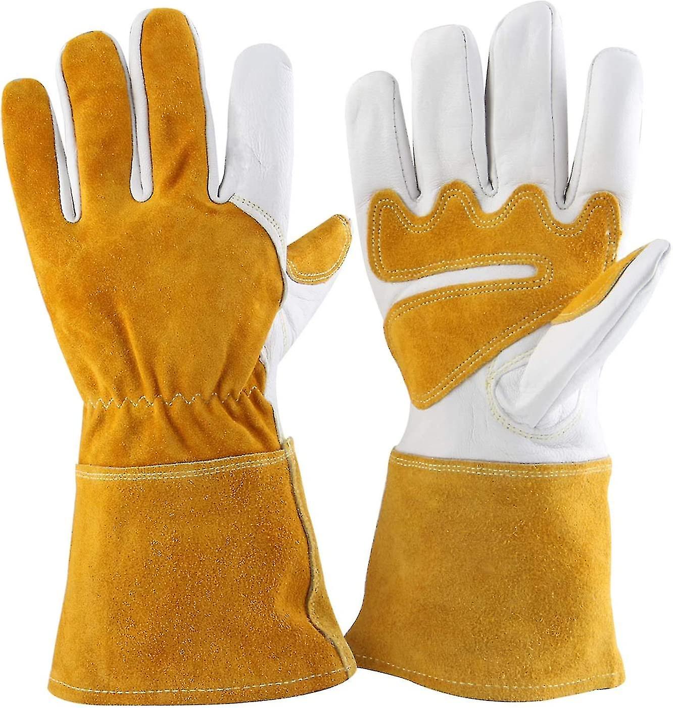 Leather Gardening Gloves For Women And Men Thorn Proof Cowhide Work Gloves，thorn And Cut Proof Garden Work Gloves