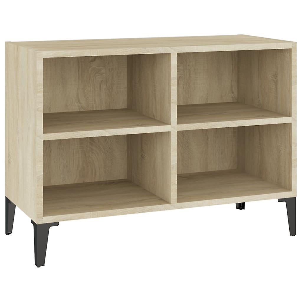 Tv Cabinet With Metal Legs Sonoma Oak 69.5x30x50 Cm