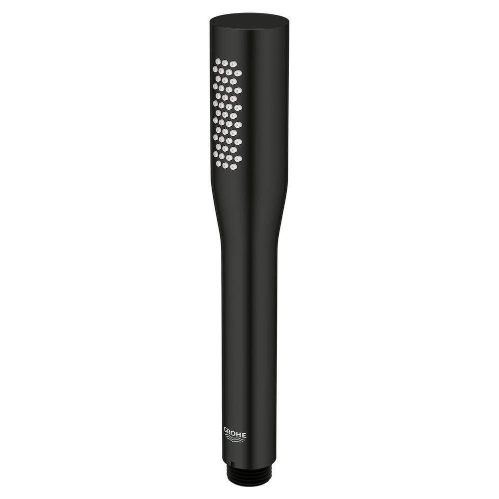 GROHE Euphoria Cosmopolitan 1-Spray Patterns with 1.75 GPM 1.5 in. Wall Mount Handheld Shower Head in Matte Black 264662430