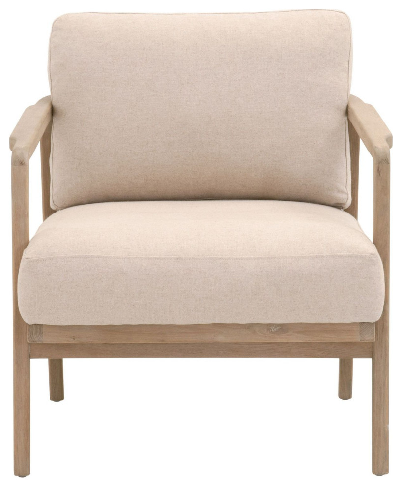 Essentials For Living Harbor Club Chair in Flax Linen   Midcentury   Armchairs And Accent Chairs   by Unlimited Furniture Group  Houzz