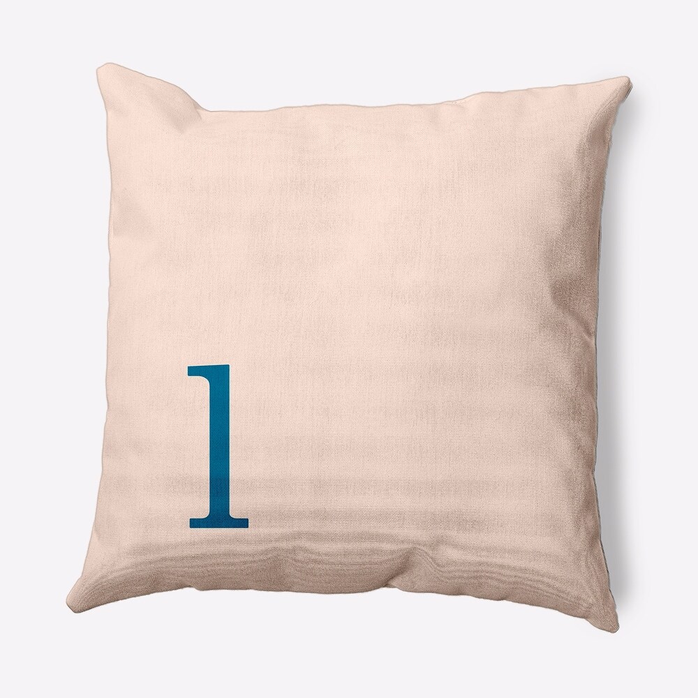 Modern Monogram Indoor/Outdoor Throw Pillow L