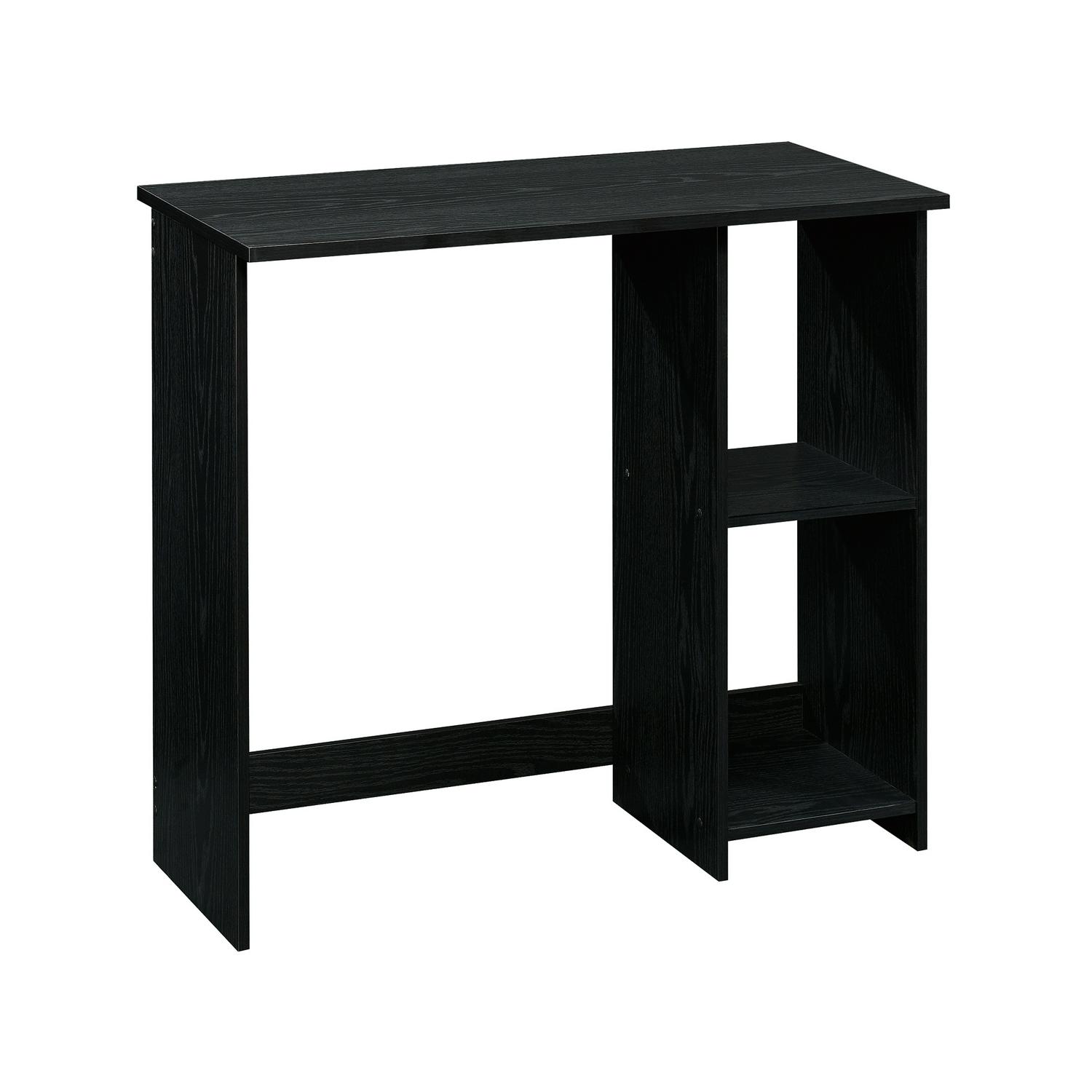 Mainstays Small Space Writing Desk with 2 Shelves True Black Oak Finish  Crowdfused