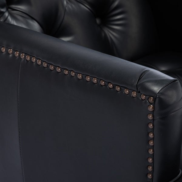 PU Leather Club Chair， Single Sofa Chair for Living Room