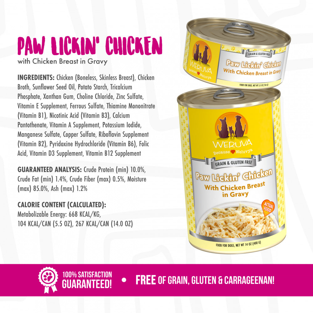 Weruva Paw Lickin Chicken with Chicken Breast in Gravy Canned Dog Food andndash; Pet Empire and Supplies