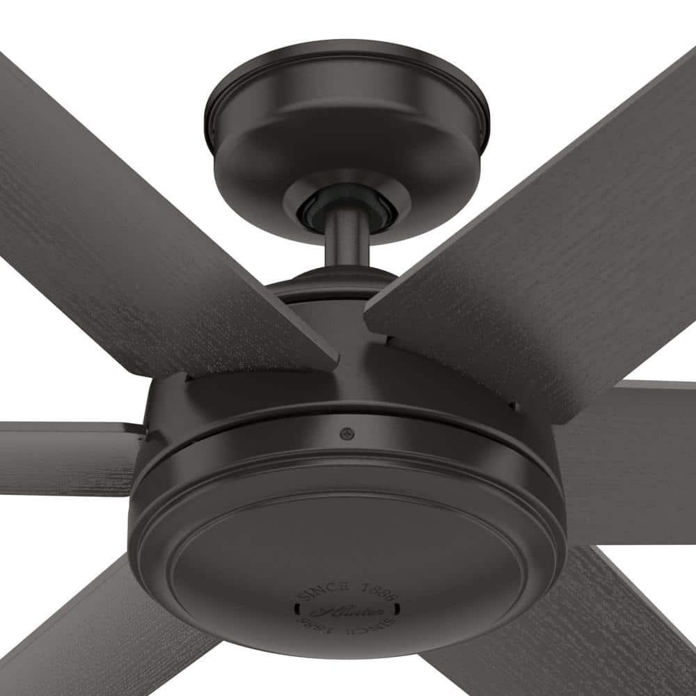 Hunter Jetty 52 in Outdoor Noble Bronze Ceiling Fan with Wall Switch