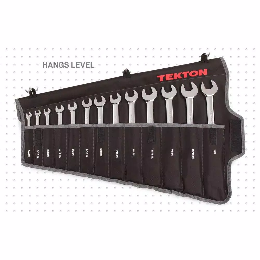 TEKTON 1/4-1 in. Ratcheting Combination Wrench Set with Pouch (13-Piece) and#8211; XDC Depot