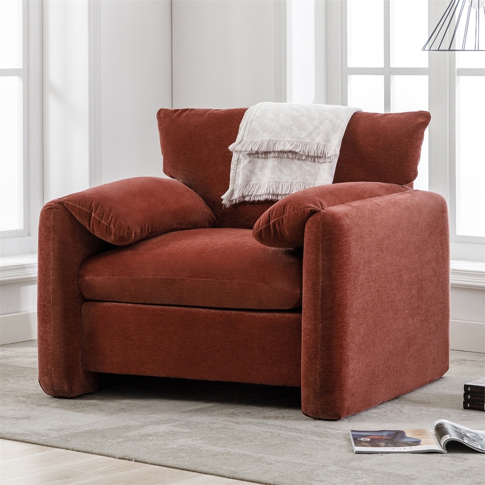 Chenille Oversized Armchair