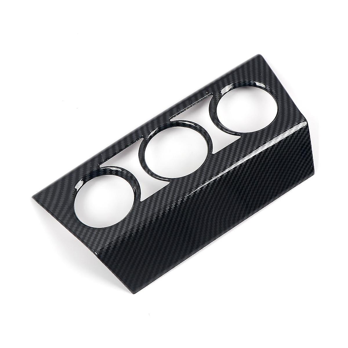 Car Carbon Fiber Console Air Condition A/c Switch Buttons Knob Cover For / 2015-2020