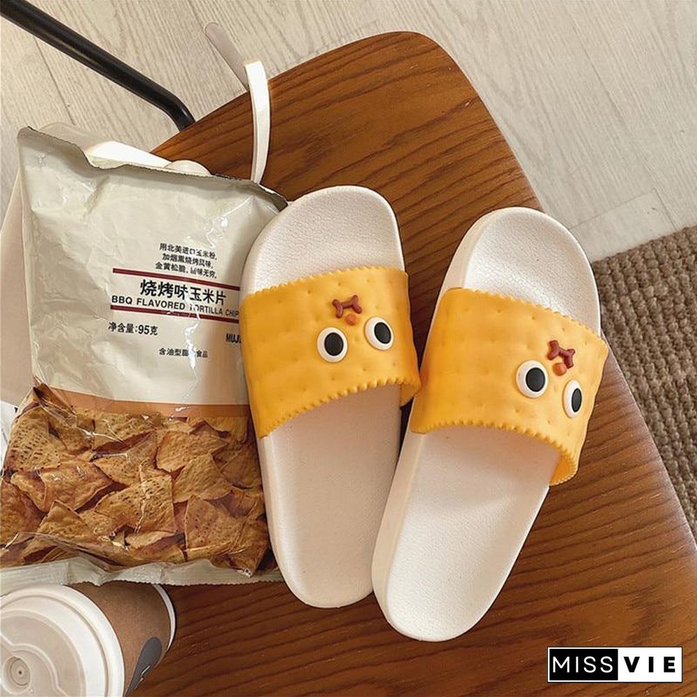 Cute Cartoon Indoor Outside Slippers Women Bathroom Shower Slippers Anti-slip Home Floor Shoes Lovers Beach Slides Sandals