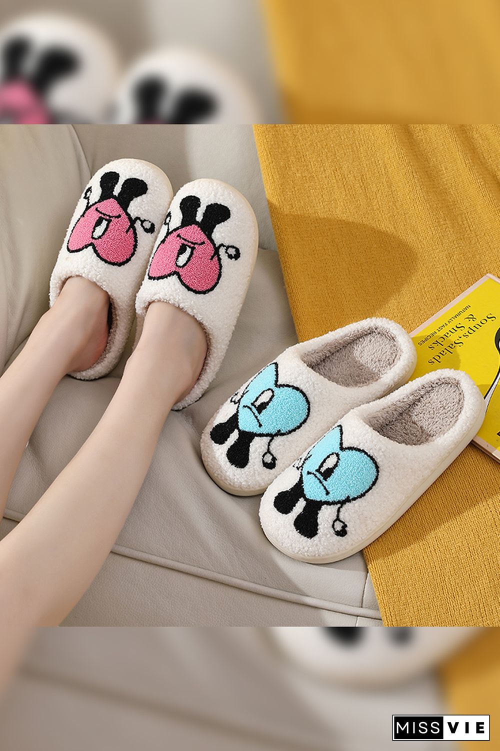 Bad Bunny Fluffy Slippers