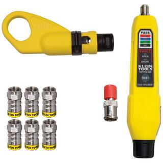 Klein Tools Coax Push-On Connector Installation and Test Tool Set VDV002820