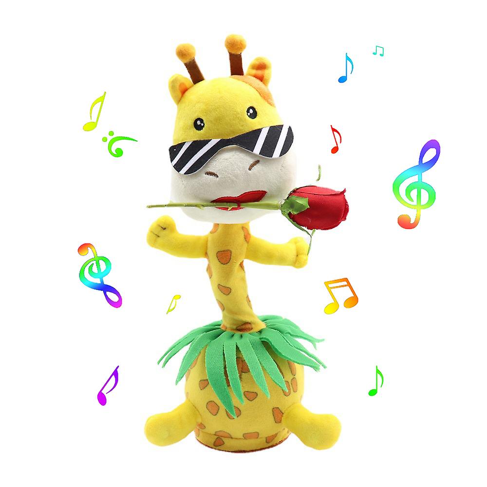 Dancing Deer Toy That Repeats What You Say! With Glowing Singing Recording Cute Deer Stuffed Animal Kids Toy Birthday Xmas Gifts