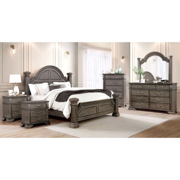 Stroh Traditional 6-Piece Bedroom Set with USB by Furniture of America - - 37051268