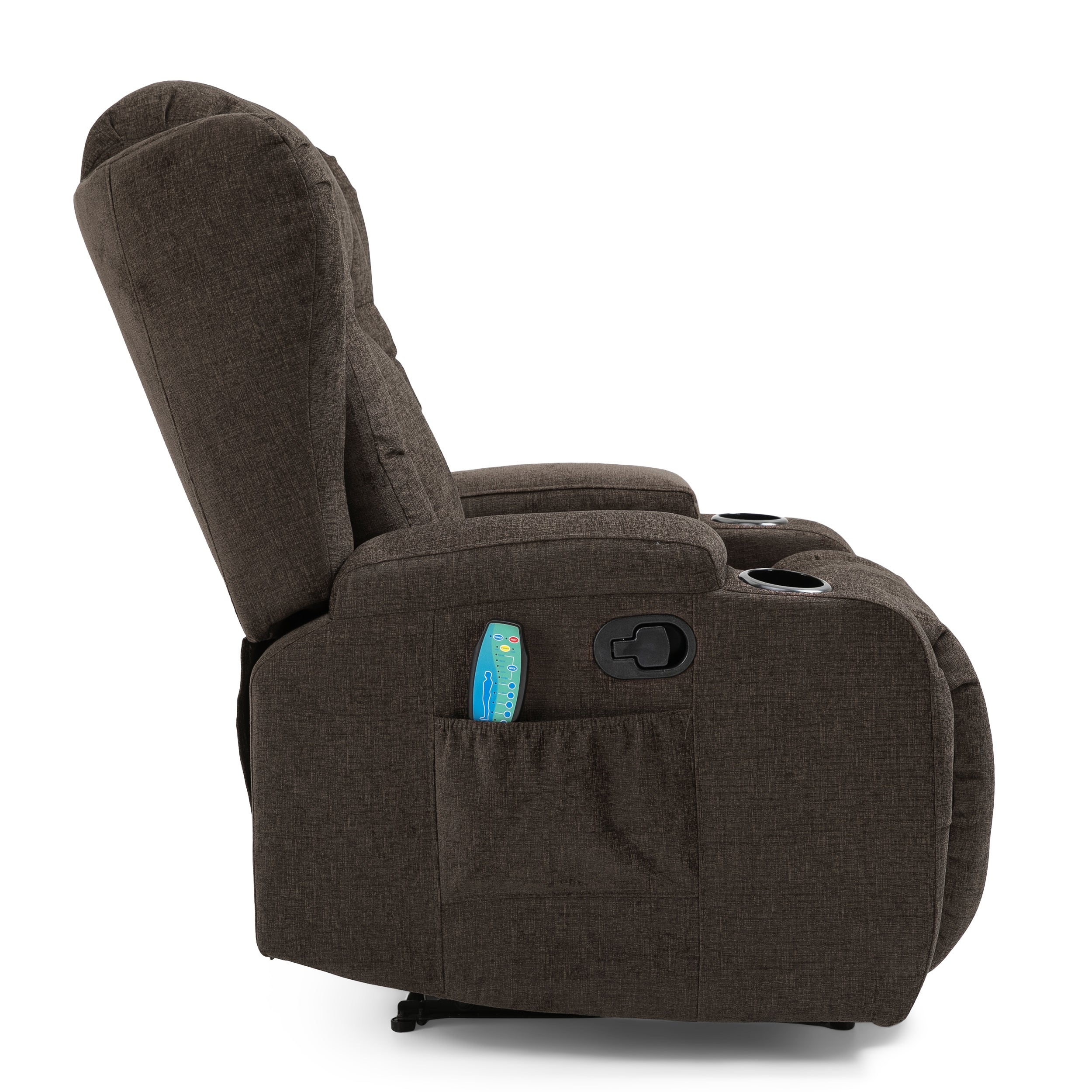 Ellerslie Contemporary Pillow Tufted Massage Recliner