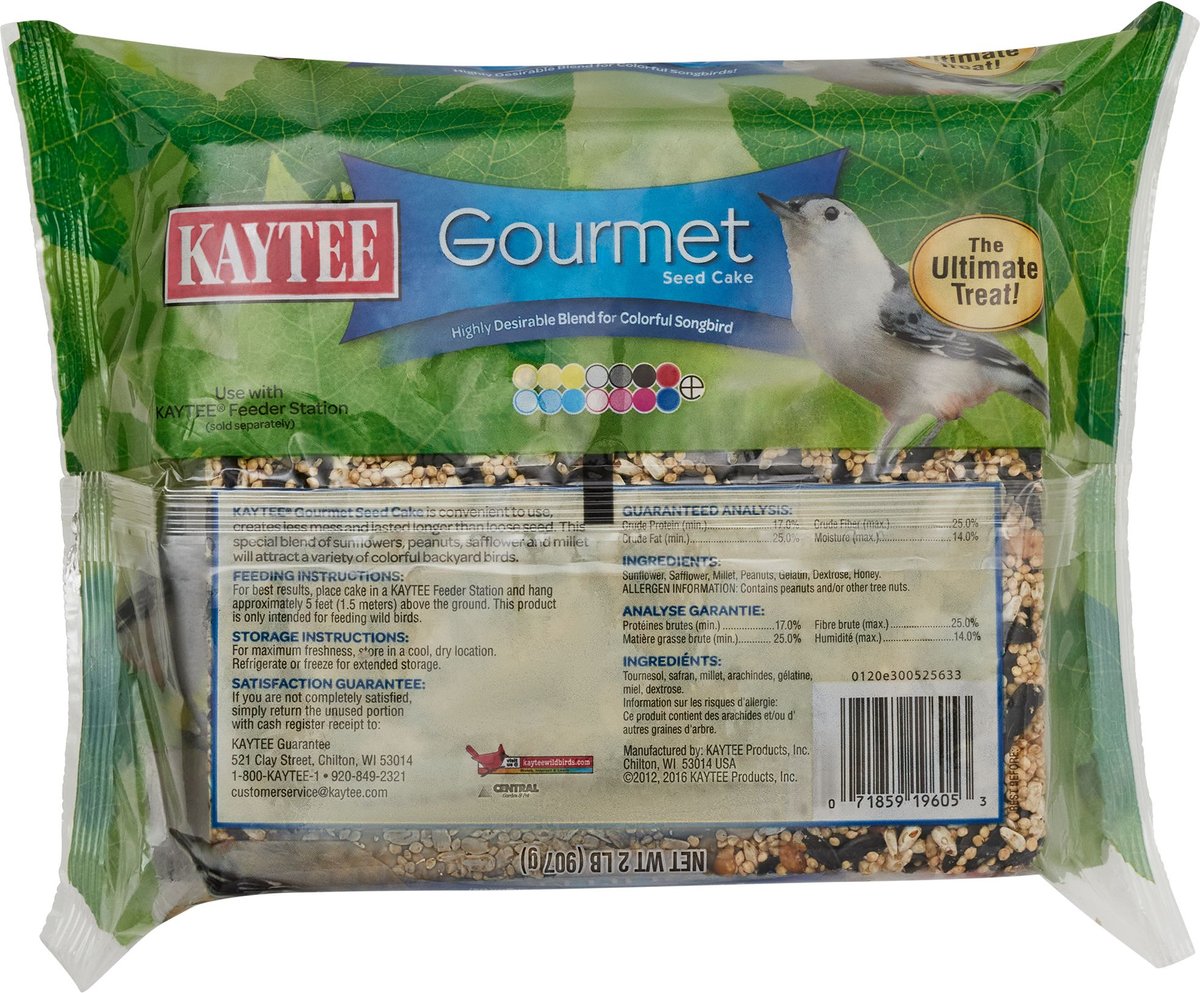 Kaytee Gourmet Seed Cake Wild Bird Food， 1 count