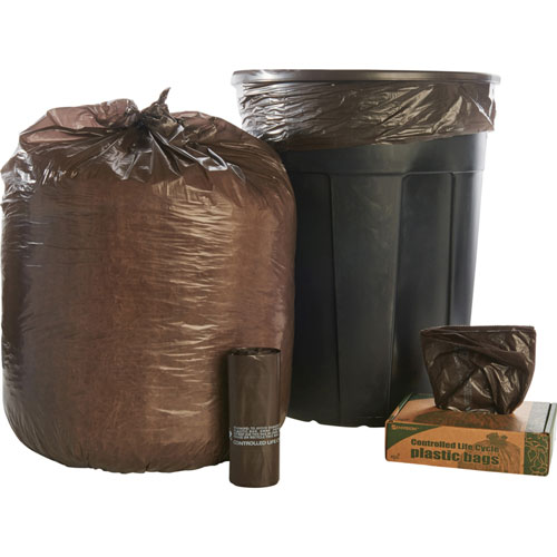 Stout Controlled Life-Cycle Plastic Trash Bags | 30 gal， 0.8 mil， 30