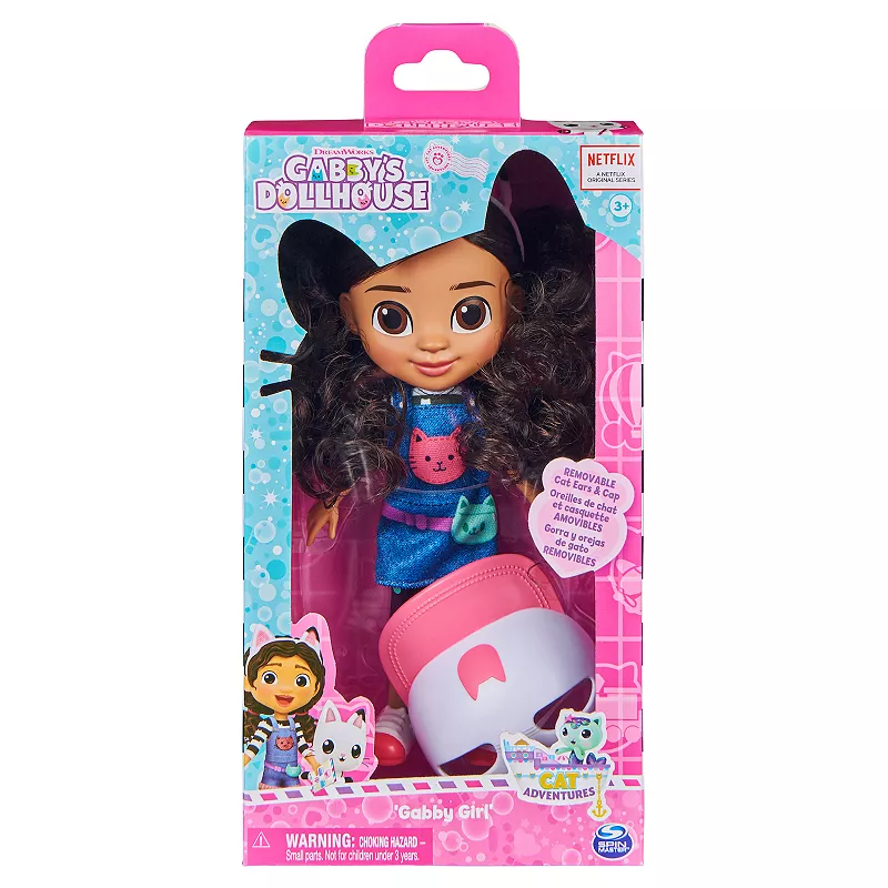 Spin Master Gabby's Dollhouse 8-inch Gabby Girl Doll (Travel Edition) with Accessories