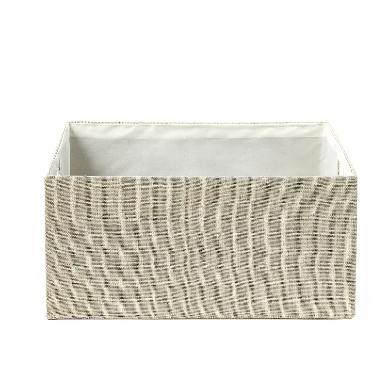 Saddle River Linen Covered Storage Bin 3-pc. Set