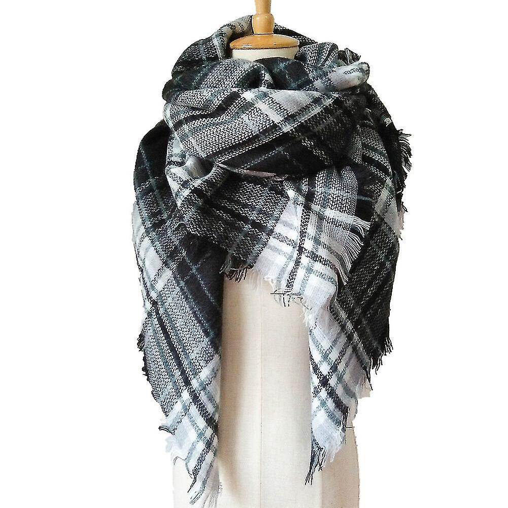 Women's Winter Large Scarf Plaid Check